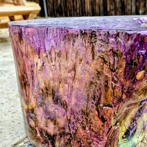 One-of-a-Kind Live Edge Log Accent Table – Handcrafted